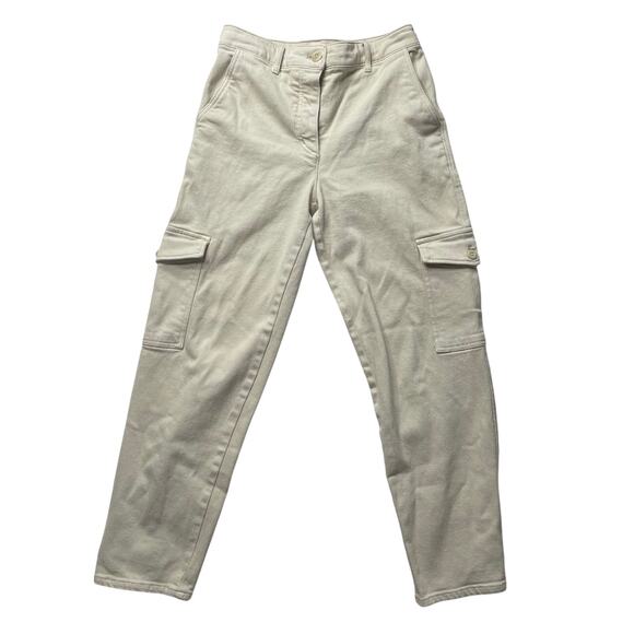 Aritzia Wilfred Free Modern Cargo Pants Birch Sz 4 Utility Style Cotton Pockets - Picture 1 of 8